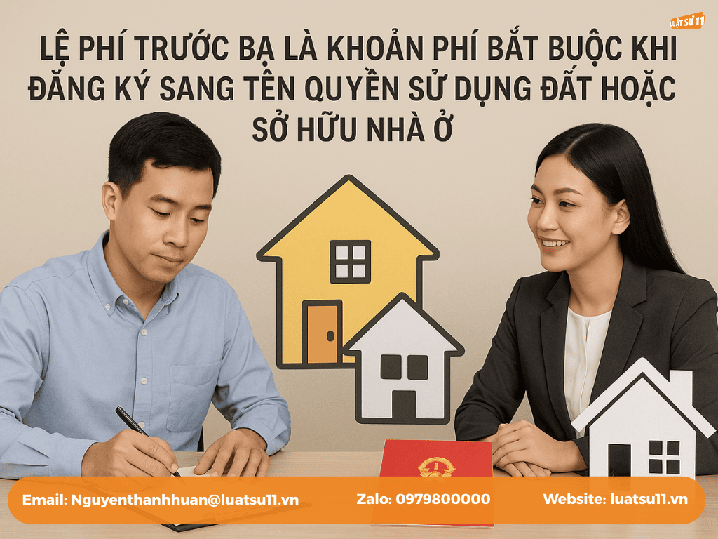 phí trước bạ là khoản phí bắt buộc khi ký sang tên quyền sử dụng đất