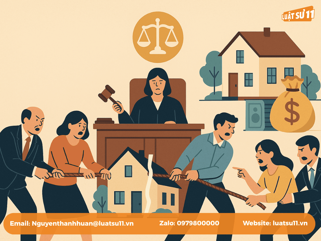 vấn đề pháp lý khi chia tài sản chung
