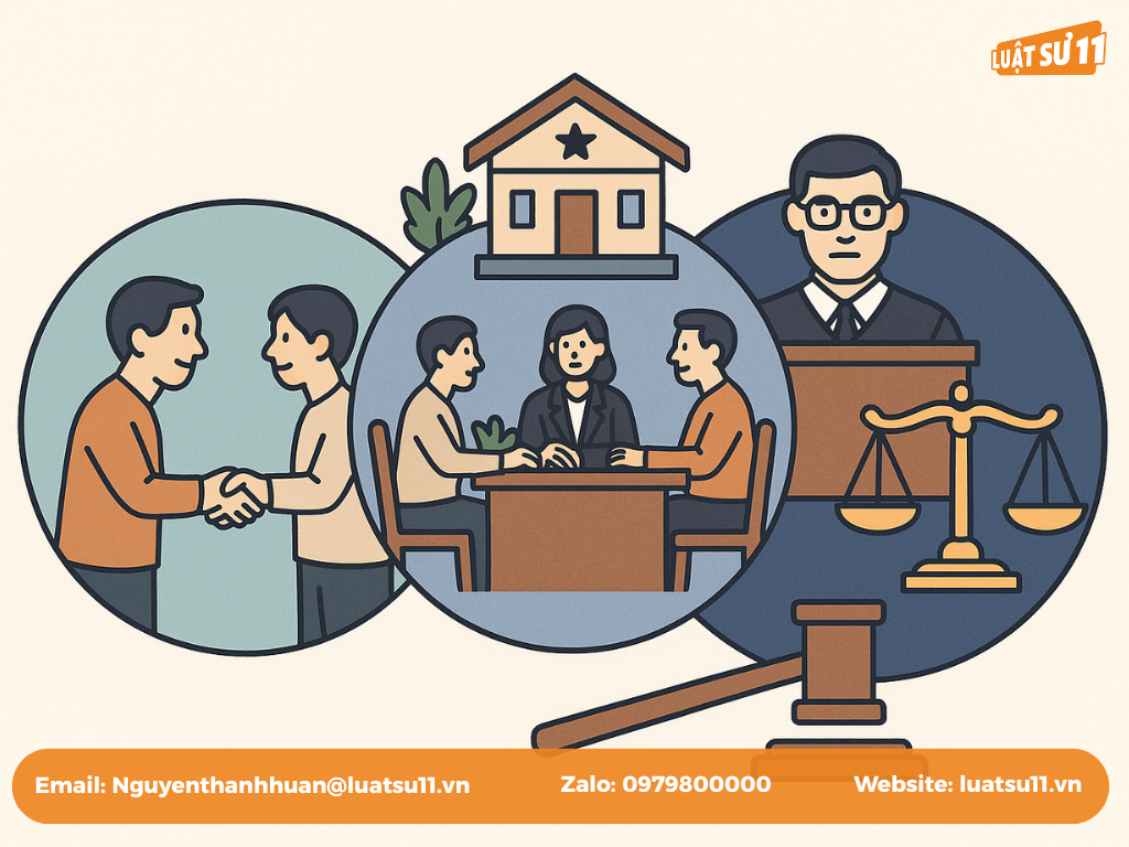 các hình thức hoà giải trong tranh chấp đất đai