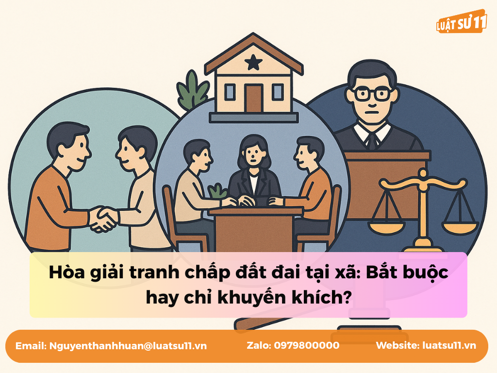 Hòa giải tranh chấp đất đai tại xã: Bắt buộc hay chỉ khuyến khích? | Theo luật sư Nguyễn Thành Huân – Luật sư 11