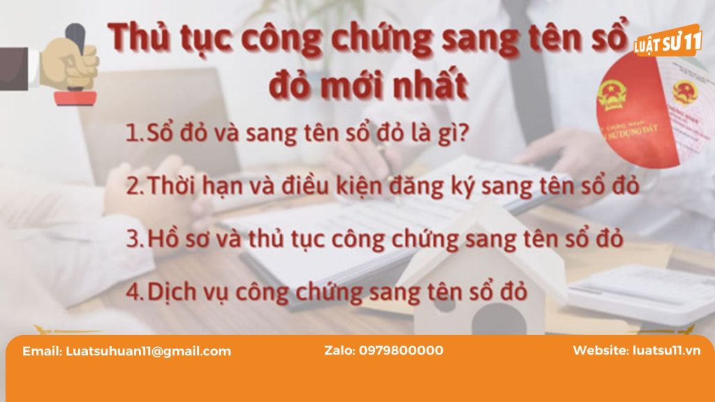 phí công chứng sang tên sổ đỏ