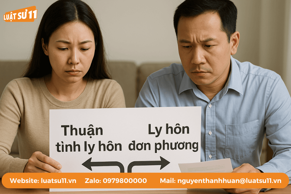 Ly hôn đơn phương thuận tình sự khác biệt chính