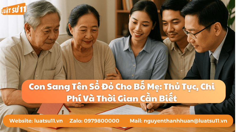 Con sang tên sổ đỏ cho bố mẹ
