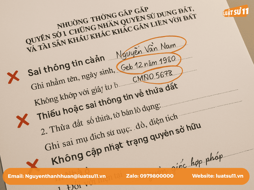 Những lỗi thường gặp khi ghi đơn xin cấp sổ đỏ lần đầu