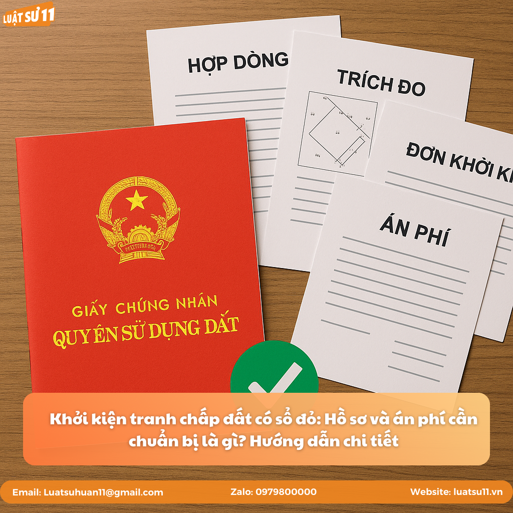Khởi kiện tranh chấp đất có sổ đỏ: Hồ sơ và án phí cần chuẩn bị là gì? Hướng dẫn chi tiết