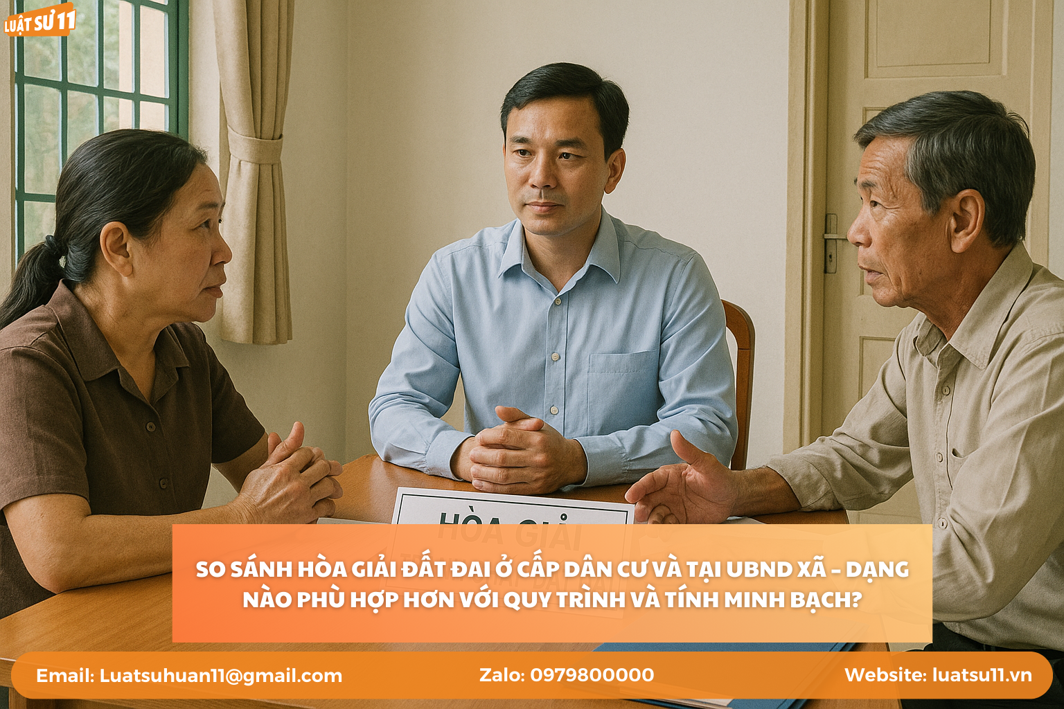 SO SÁNH HÒA GIẢI TRANH CHẤP ĐẤT ĐAI Ở CẤP DÂN CƯ VÀ TẠI UBND XÃ – DẠNG NÀO PHÙ HỢP HƠN VỚI QUY TRÌNH VÀ TÍNH MINH BẠCH?