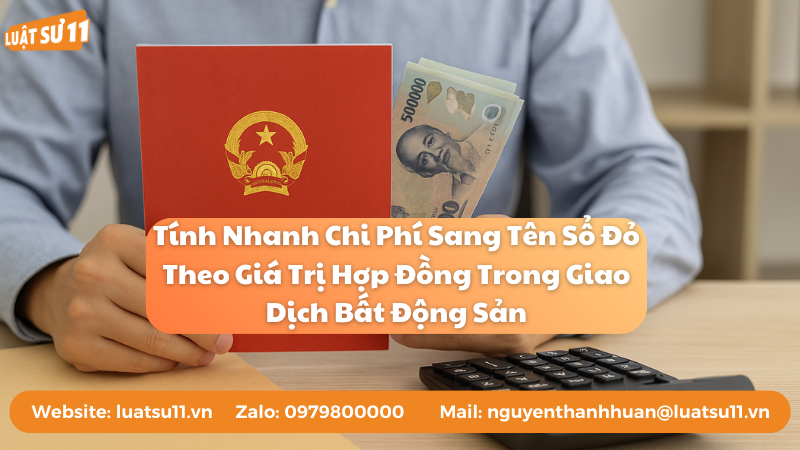 Tính Nhanh Chi Phí Sang Tên Sổ Đỏ Theo Giá Trị Hợp Đồng Trong Giao Dịch Bất Động Sản