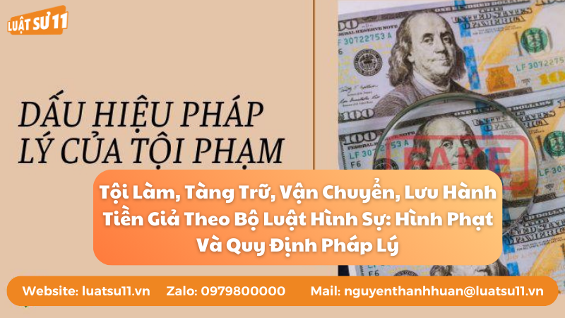 Tội Làm Tàng Trữ Vận Chuyển Lưu Hành Tiền Giả Theo Bộ Luật Hình Sự Hình Phạt Và Quy Định Pháp Lý