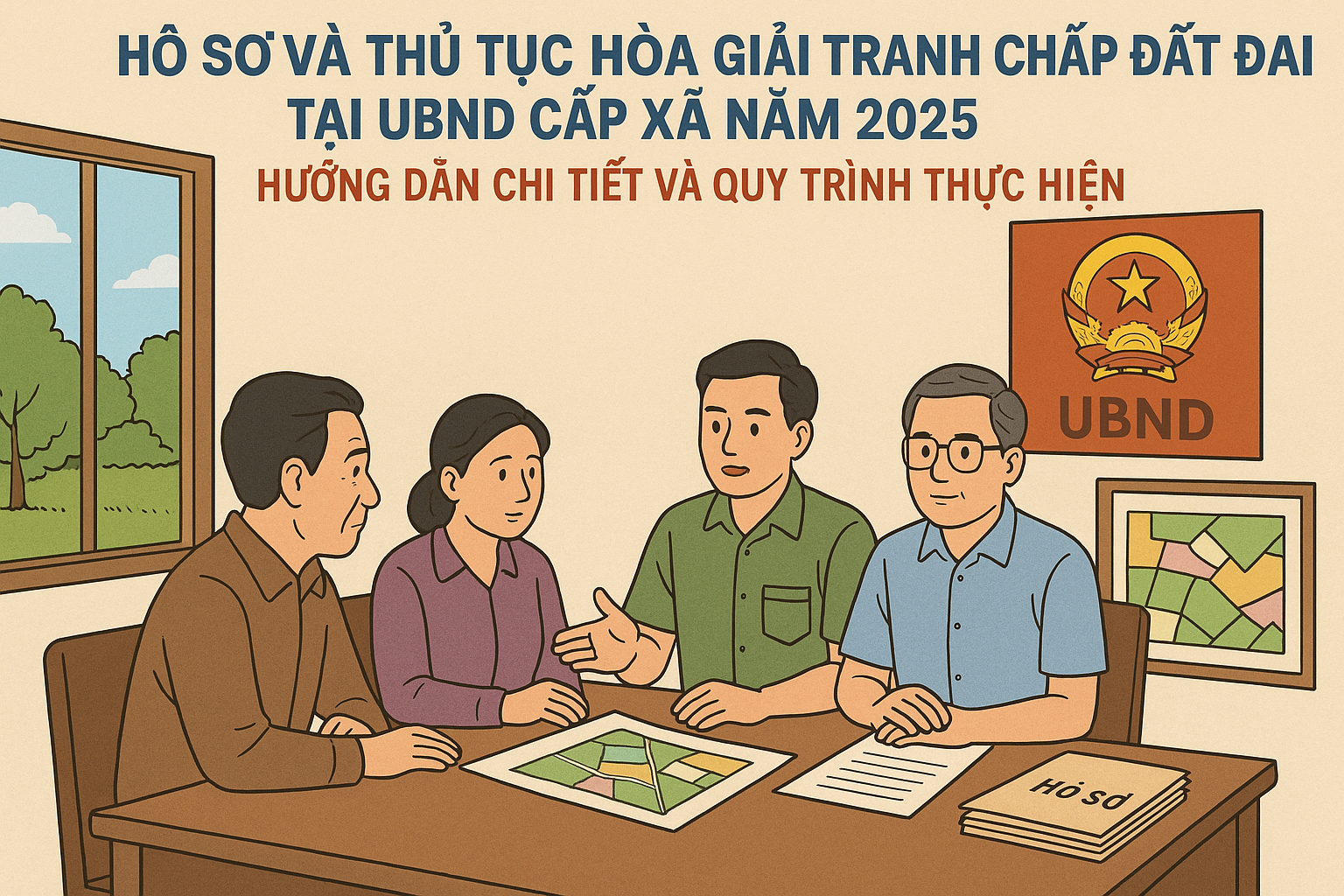 Hồ Sơ Và Thủ Tục Hòa Giải Tranh Chấp Đất Đai Tại UBND Cấp Xã Năm 2025: Hướng Dẫn Chi Tiết Và Quy Trình Thực Hiện