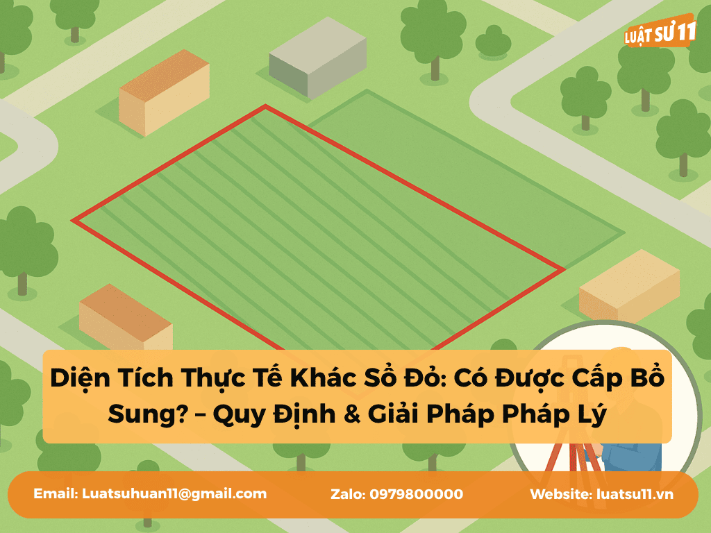 Diện tích thực tế khác sổ đỏ có được cấp bổ sung? quy định và giải pháp pháp lý