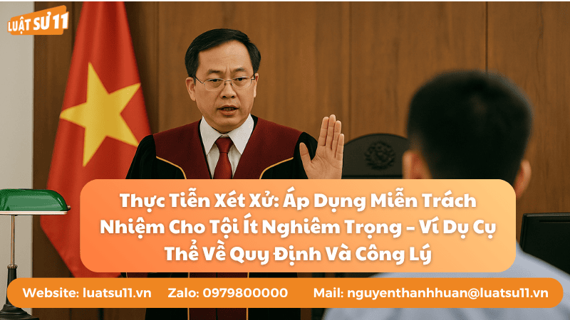 Thực Tiễn Xét Xử Áp Dụng Miễn Trách Nhiệm Cho Tội Ít Nghiêm Trọng Ví Dụ Cụ Thể Về Quy Định Và Công Lý