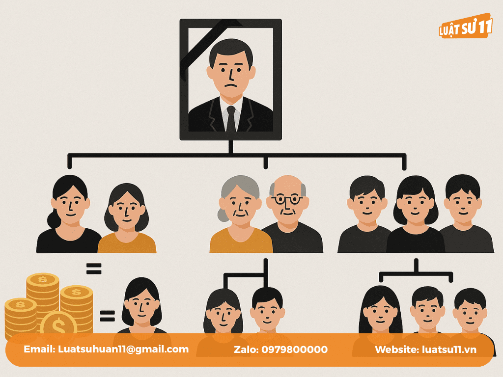 Khái niệm và nguyên tắc cốt lõi khi phân chia theo pháp luật (không có di chúc)