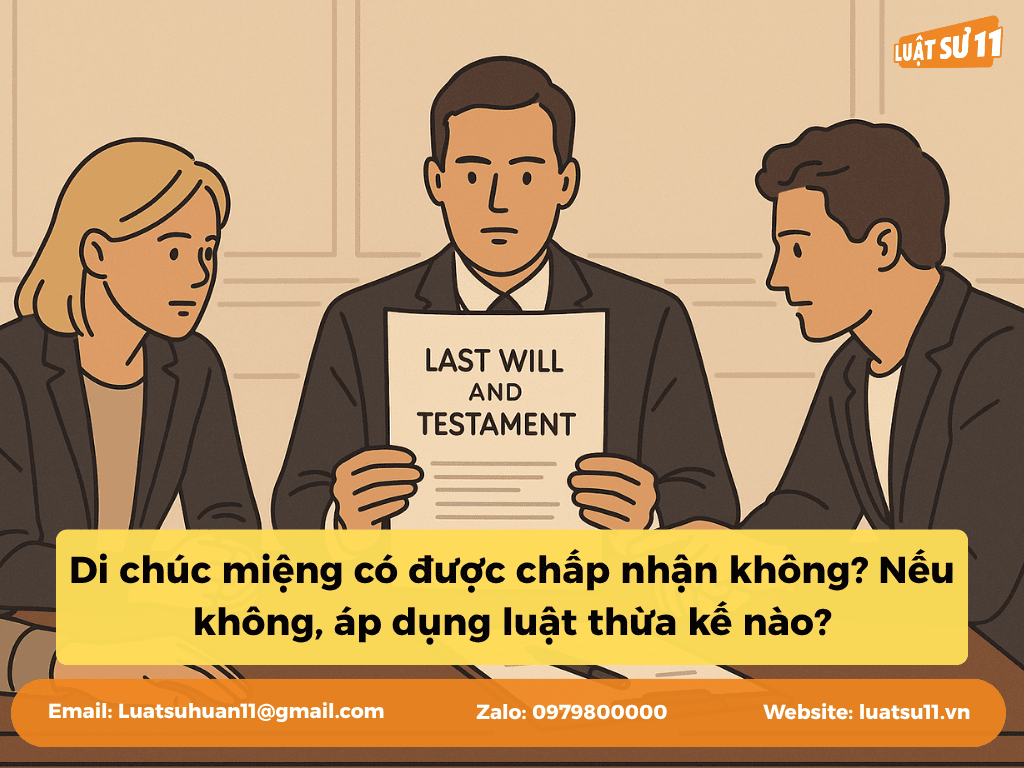 Di chúc miệng có được chấp nhận không? Nếu không, áp dụng luật thừa kế nào?