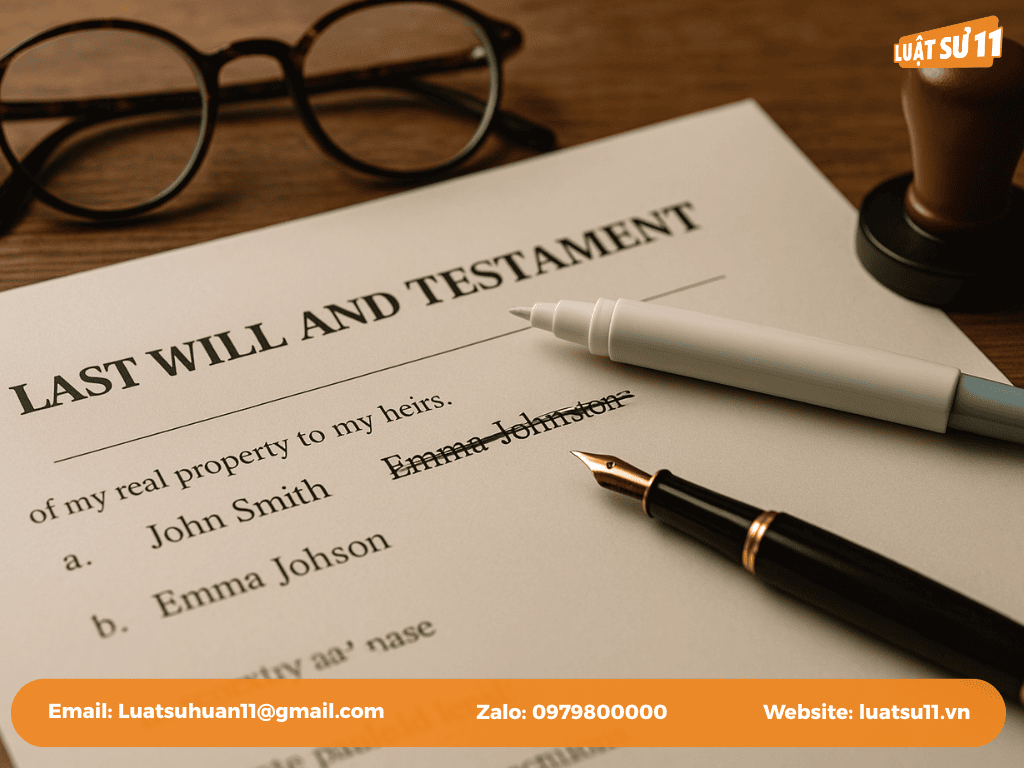 Khi nào cần sửa chữa tẩy xóa trong di chúc thừa kế đất đai?