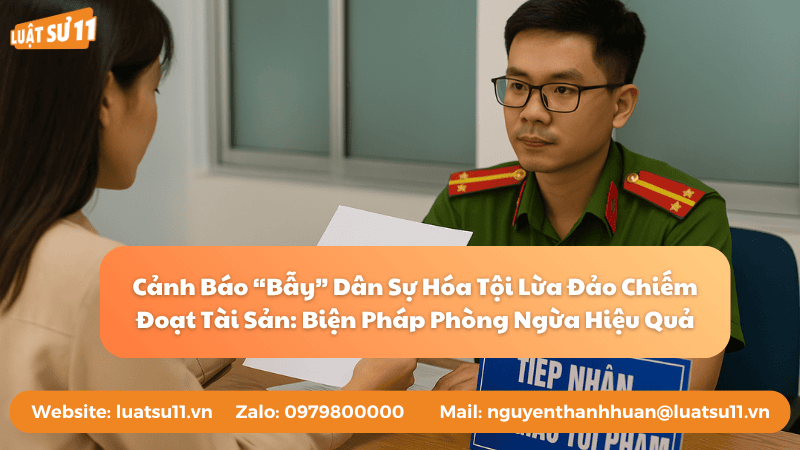 Cảnh Báo “Bẫy” Dân Sự Hóa Tội Lừa Đảo Chiếm Đoạt Tài Sản Biện Pháp Phòng Ngừa Hiệu Quả