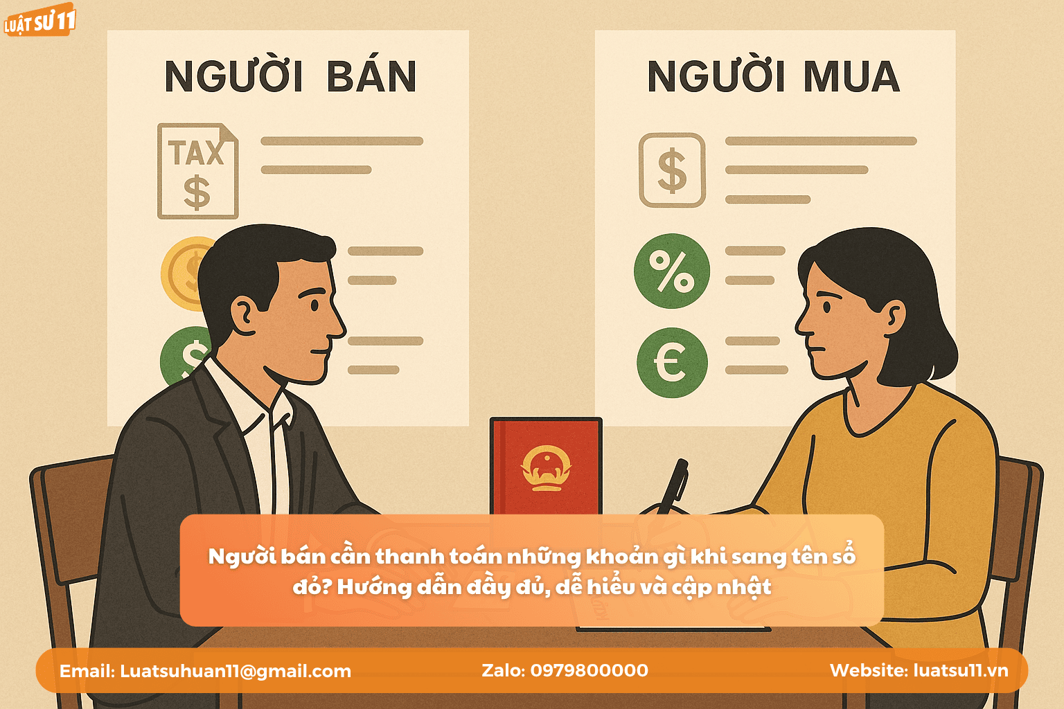 Người bán cần thanh toán những khoản gì khi sang tên sổ đỏ? Hướng dẫn đầy đủ, dễ hiểu và cập nhật