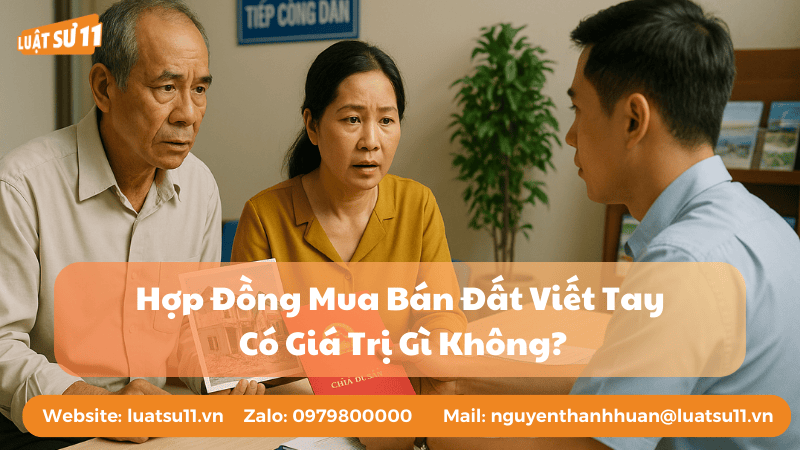 Hợp đồng mua bán nhà đất viết tay có giá trị gì không?