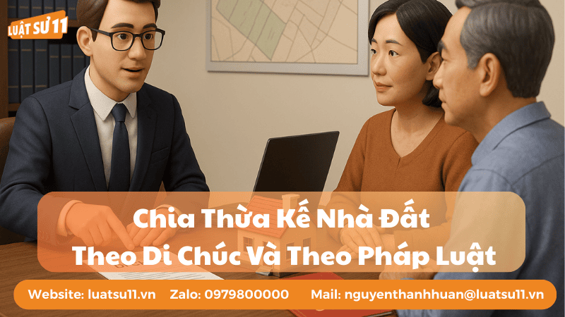 Chia thừa kế nhà đất theo di chúc và theo pháp luật