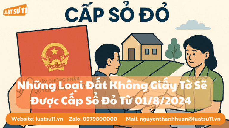 Những Loại Đất Không Giấy Tờ Sẽ Được Cấp Sổ Đỏ Từ 01/8/2024