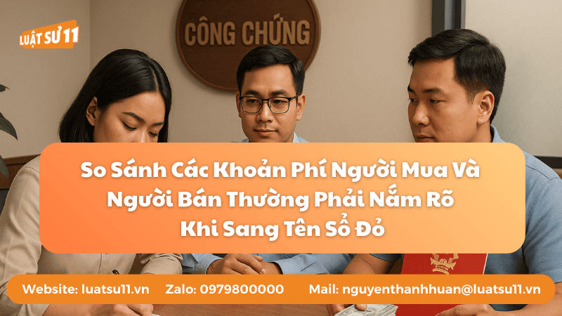 So Sánh Các Khoản Phí Người Mua Và Người Bán Thường Phải Nắm Rõ Khi Sang Tên Sổ Đỏ