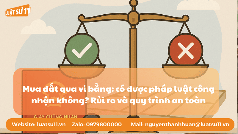 Mua đất qua vi bằng: có được pháp luật công nhận không? Rủi ro và quy trình an toàn