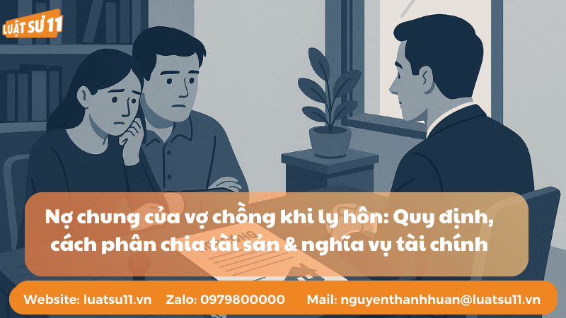 Nợ chung của vợ chồng khi ly hôn: Quy định, cách phân chia tài sản & nghĩa vụ tài chính