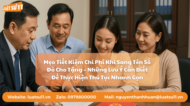 Mẹo Tiết Kiệm Chi Phí Khi Sang Tên Sổ Đỏ Cho Tặng – Những Lưu Ý Cần Biết Để Thực Hiện Thủ Tục Nhanh Gọn
