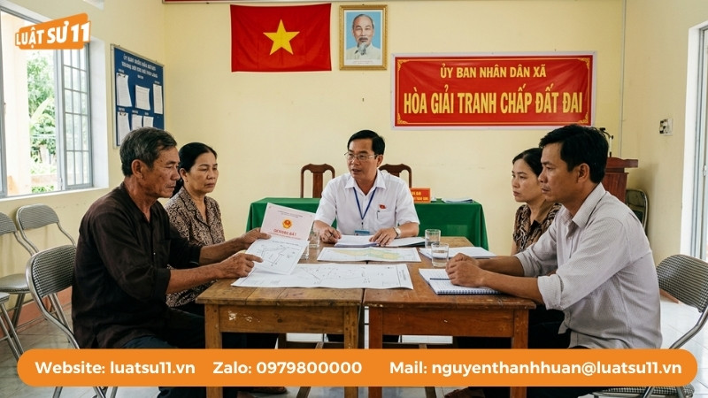 Hòa giải tại UBND cấp xã là bước bắt buộc khi thương lượng trực tiếp không thành