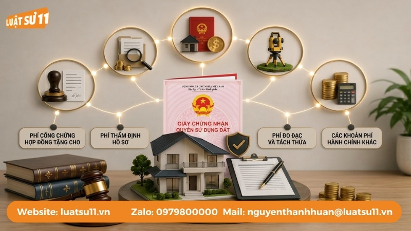 Các khoản phí phải nộp khi cho tặng đất