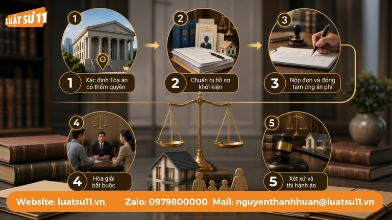Thủ tục khởi kiện khi có người không đồng ý chia tài sản thừa kế