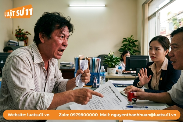 Người mua và người bán ký thỏa thuận đặt cọc trước khi chuyển nhượng đất