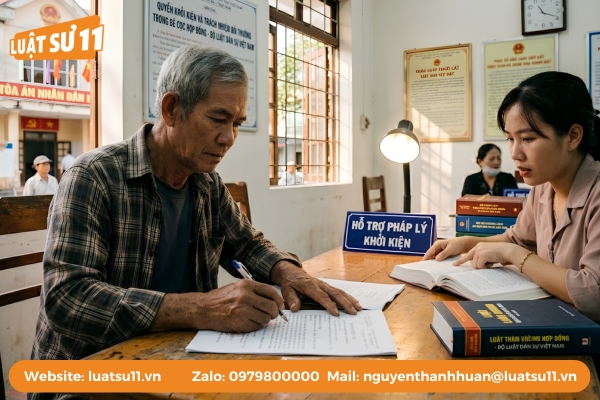 Hoàn thiện đơn khởi kiện chủ đất bẻ cọc bằng việc ký tên và ghi ngày