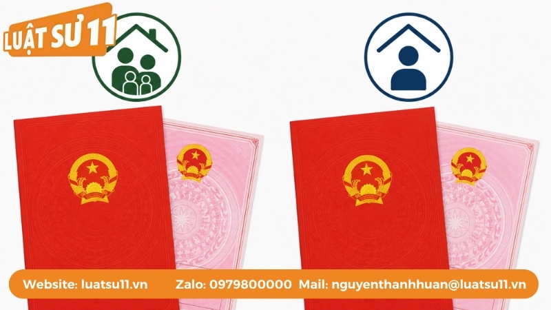 Phân biệt sổ đỏ hộ gia đình và sổ đỏ cá nhân