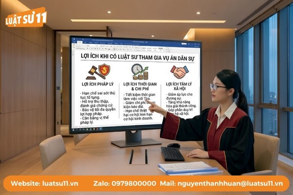 Lợi ích thực tiễn từ vai trò của luật sư trong tố tụng dân sự đối với đương sự
