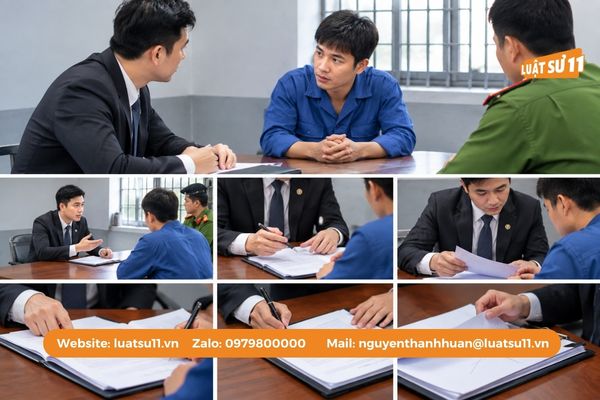 Luật sư theo dõi, đặt câu hỏi và kiểm tra biên bản trong buổi hỏi cung