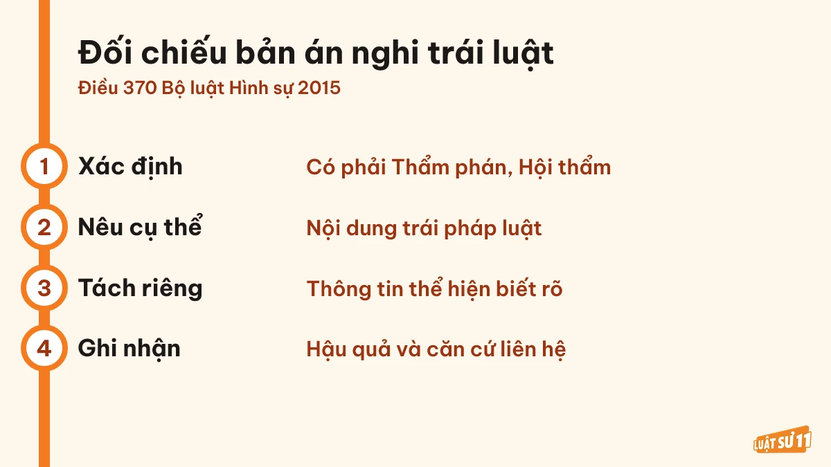 Bốn bước đối chiếu khi nghi ngờ bản án có dấu hiệu trái pháp luật